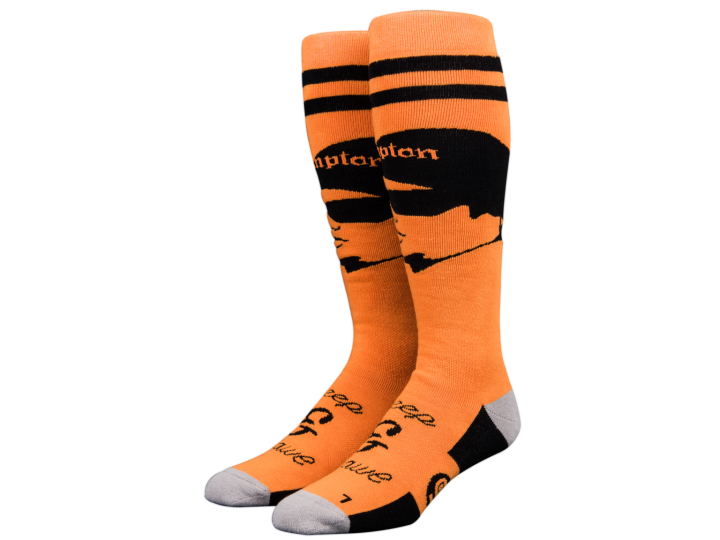 Чорапи-STINKY-Snowboard/Ski-CREEP and CRAW-ORANGE/BLACK